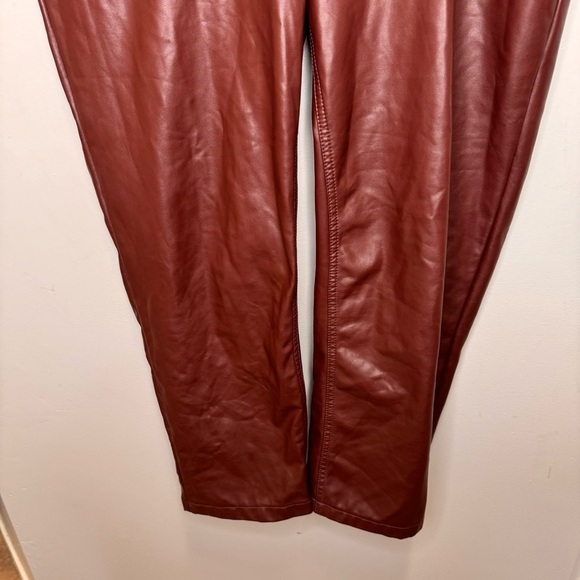 Abercrombie & Fitch Crossover Waist Vegan Leather Dad Pants- Size 32 = Size 14 - Picture 14 of 14